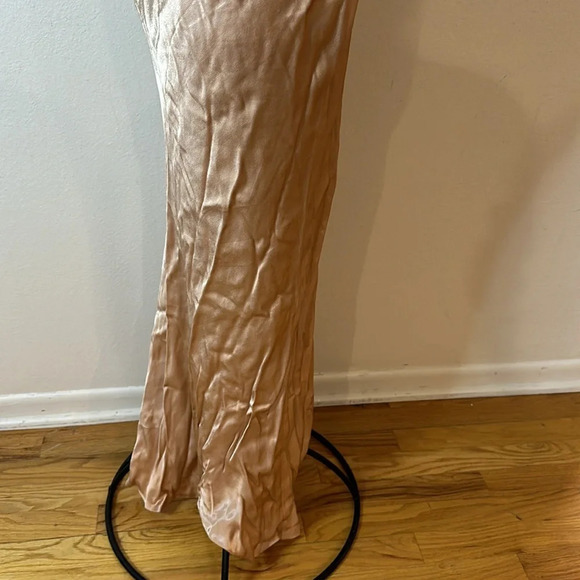 Shona Joy sz 2 La Lune pink champagne strappy gown maxi length great condition - Picture 5 of 10